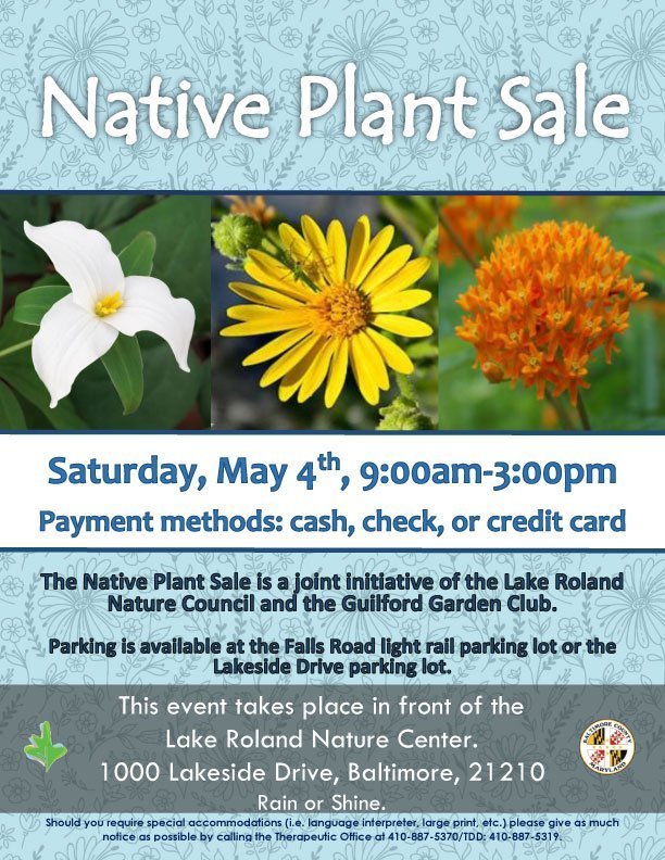 Native Plant Sale, Saturday, May 4, 2019