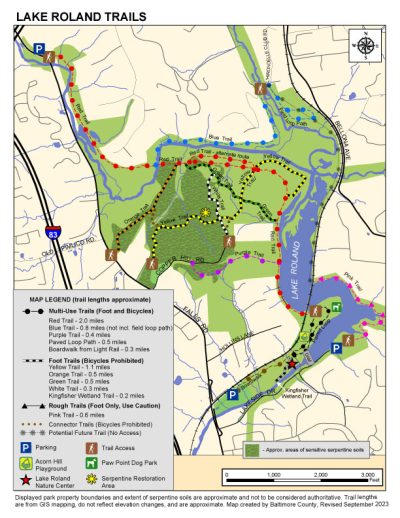 Lake Roland Trail Map